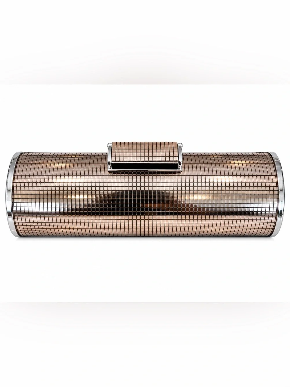BCBGMaxAzria Metallic Bronze Mosaic Tube Clutch